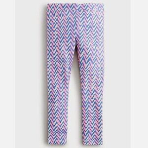 J.Crew Crewcuts Bluish White Pink Geo Striped Leggings